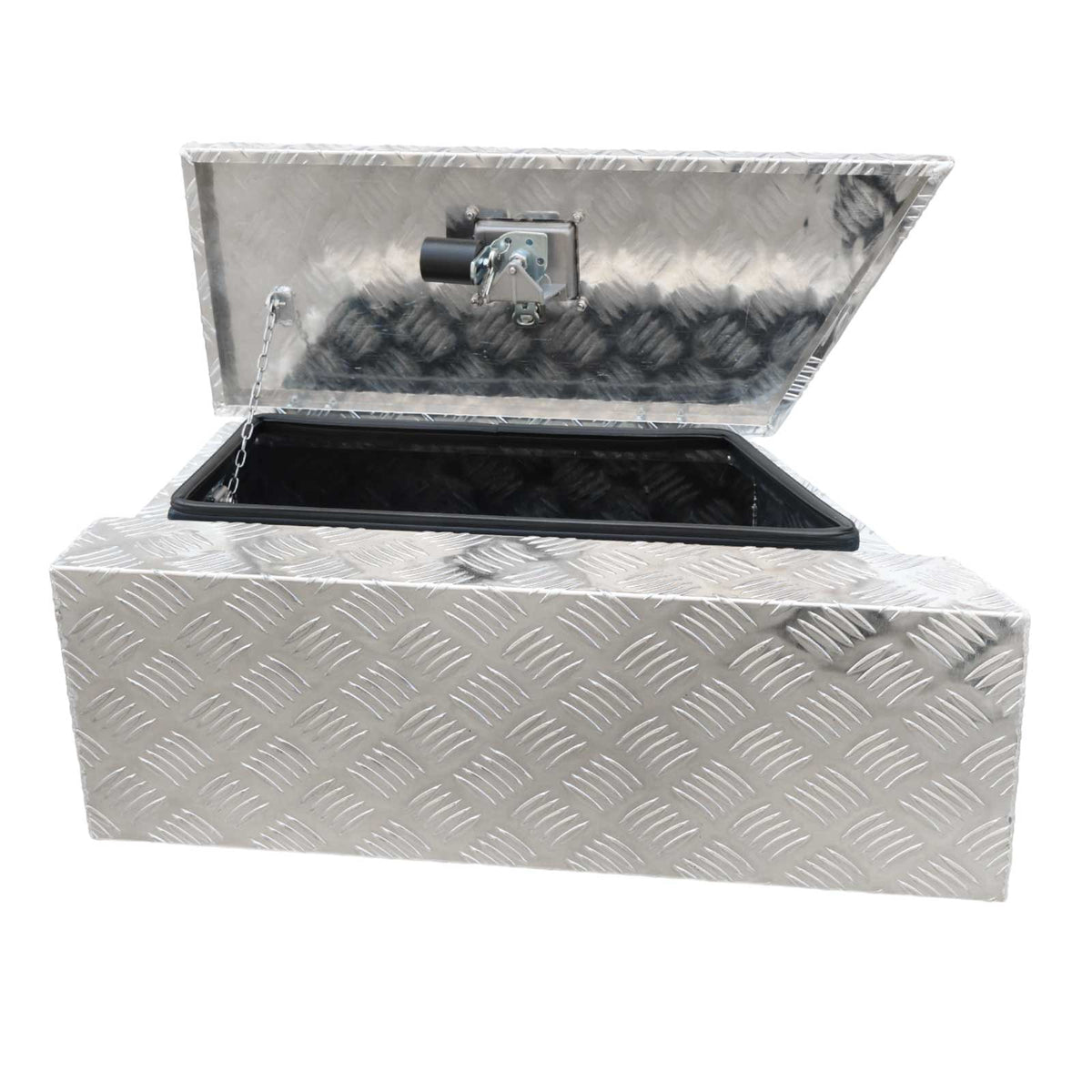750mm Heavy Duty Aluminium Under Tray Toolbox ATB-7540L, Checker Plate, Lockable Ute Tool Storage Box