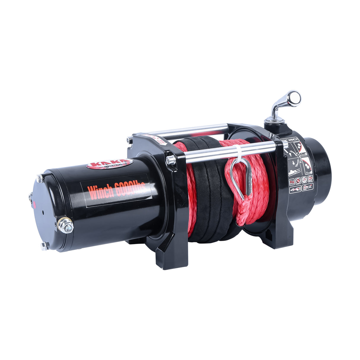 4WD Recovery Electric Winch 6000LB Capacity, Synthetic Rope ATW-6000S DC 12V UTV Winches