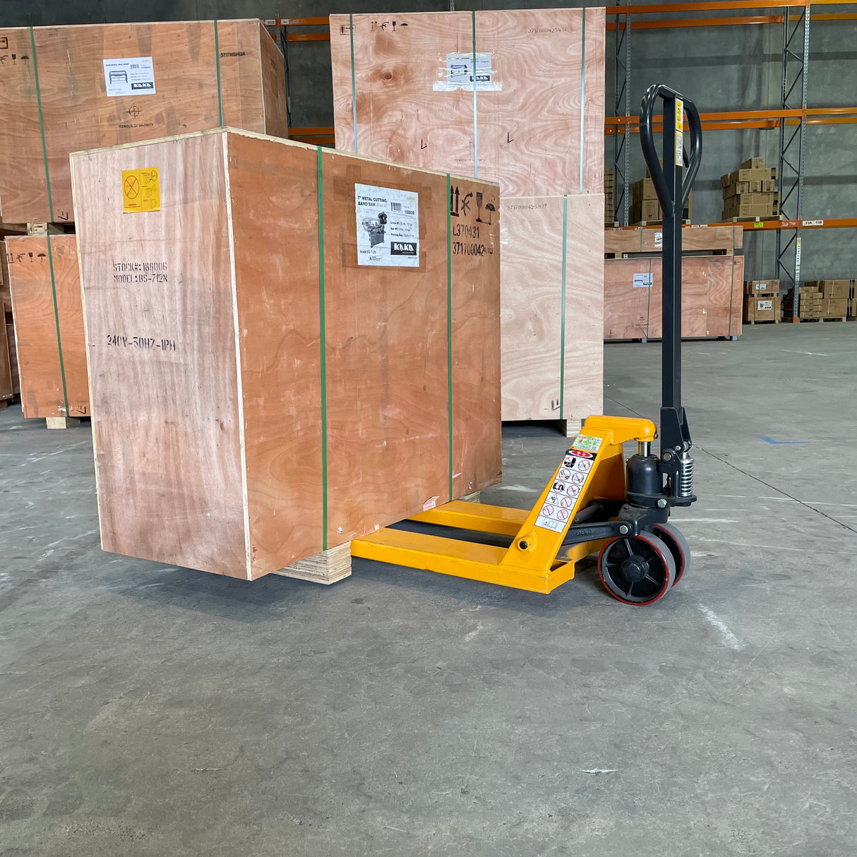 2000kg Heavy Duty Manual Pallet Jack Truck 550mm Wide Forks Industrial Warehouse