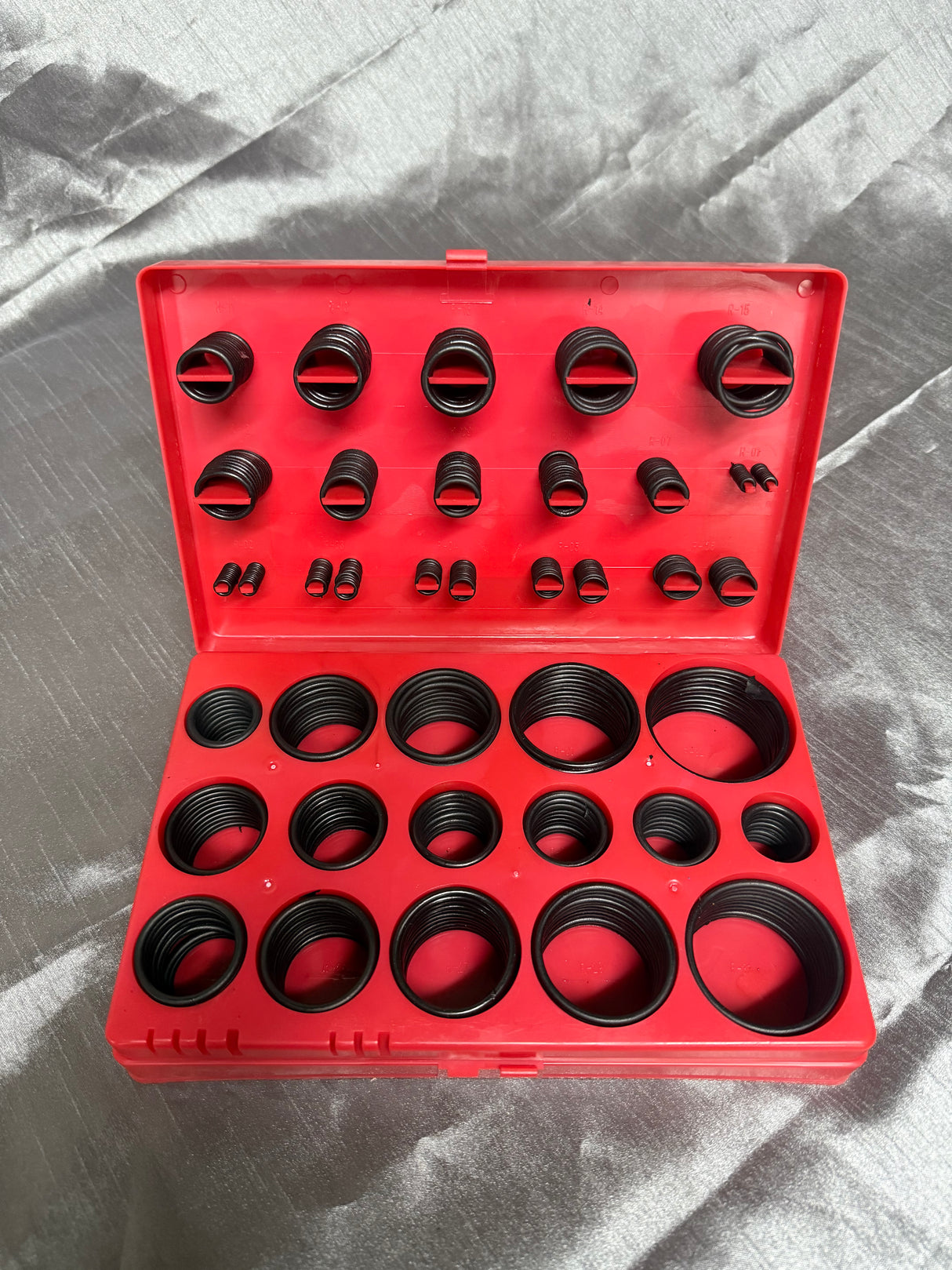 407pc Nitrile O-Ring Assortment Kit 70 Duro Imperial SAE Rubber Seals AU