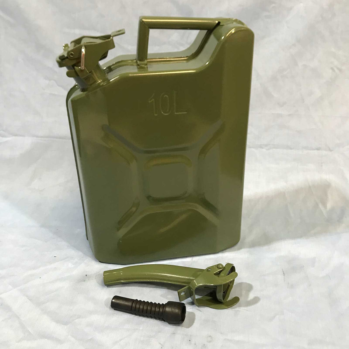 10L Green Jerry Can – Portable Liquid Storage Container
