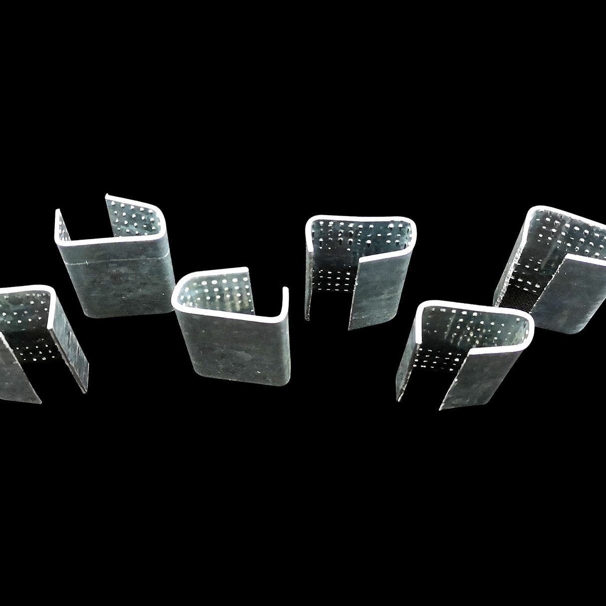 Serrated Open Seals for Polyester PET Strapping, 150 PCs Galvanized Serrated Metal Seals