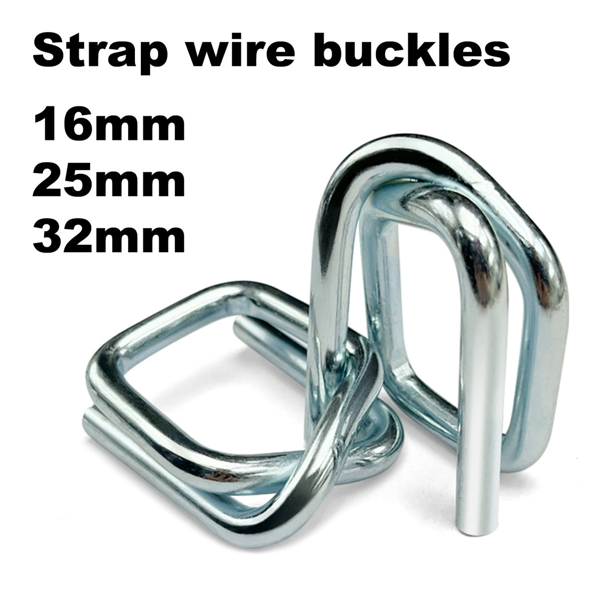 25mm Width Metal Clips for Heavy Duty Soft PE Strap Width for Cargo Strapping Logistics Transport Packing Warehouse Packaging (Pack of 200)