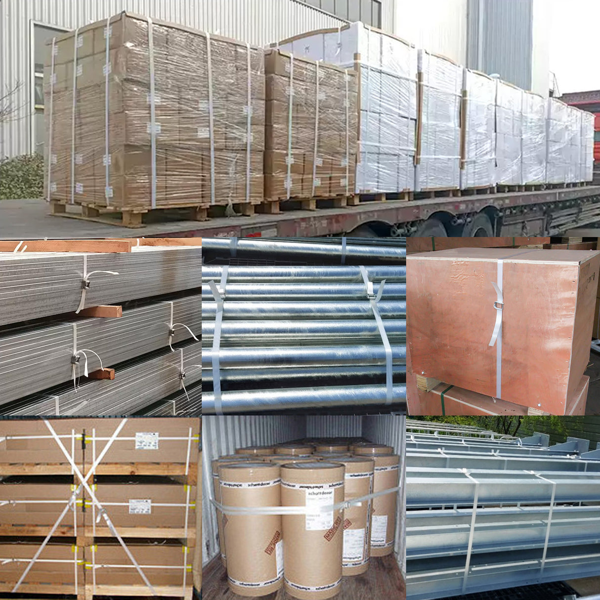 PE Strapping Belt, Pack of 2, 32mm x 250m/Roll, 2500 KG Tension Cargo Strapping Packaging