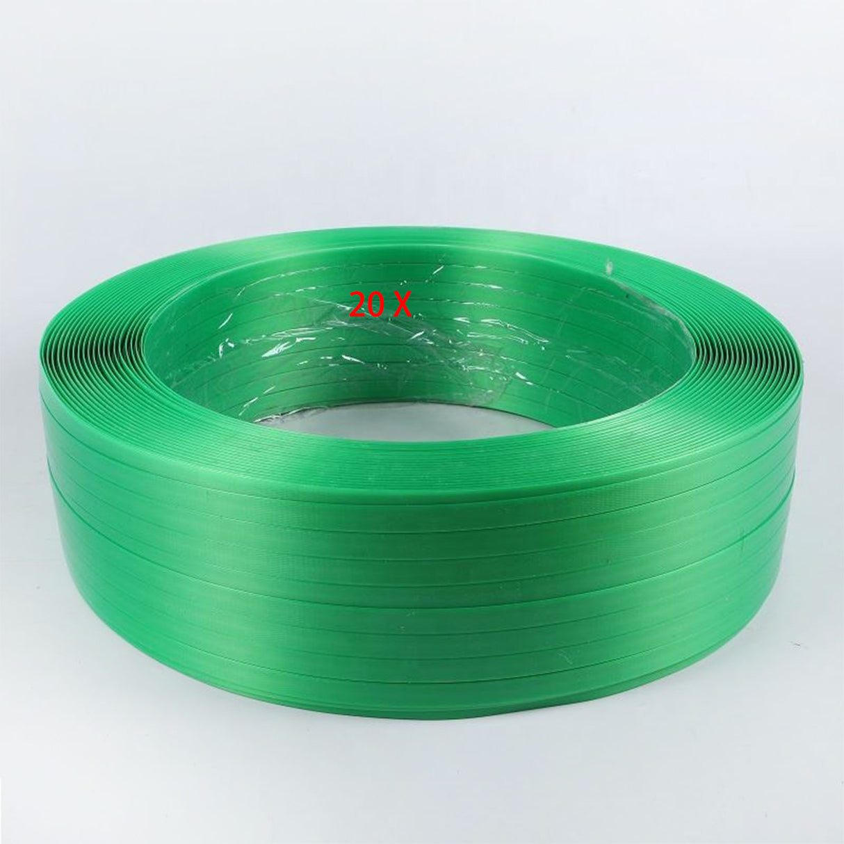 20 Rolls of Polyester Strapping, 16x1.0mm, 1000m Length, 560 KG Tension, Embossed Surface Strap