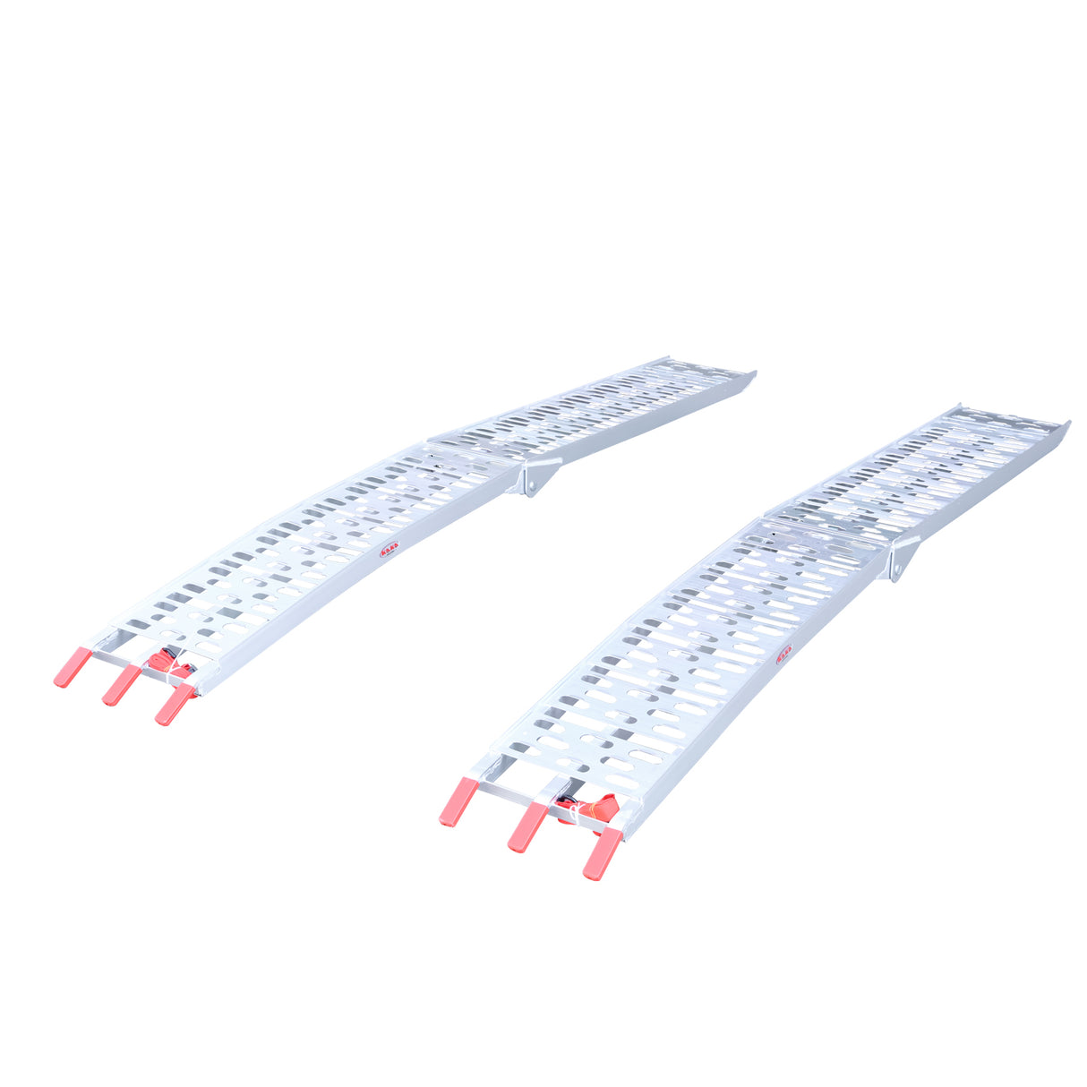 2.3m Aluminium Folding Loading Ramp - 340kg Capacity Curved Single Ramp for Motorcycle, ATV, Ute & Trailer