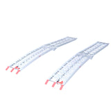 2.3m Aluminium Folding Loading Ramp - 340kg Capacity Curved Single Ramp for Motorcycle, ATV, Ute & Trailer