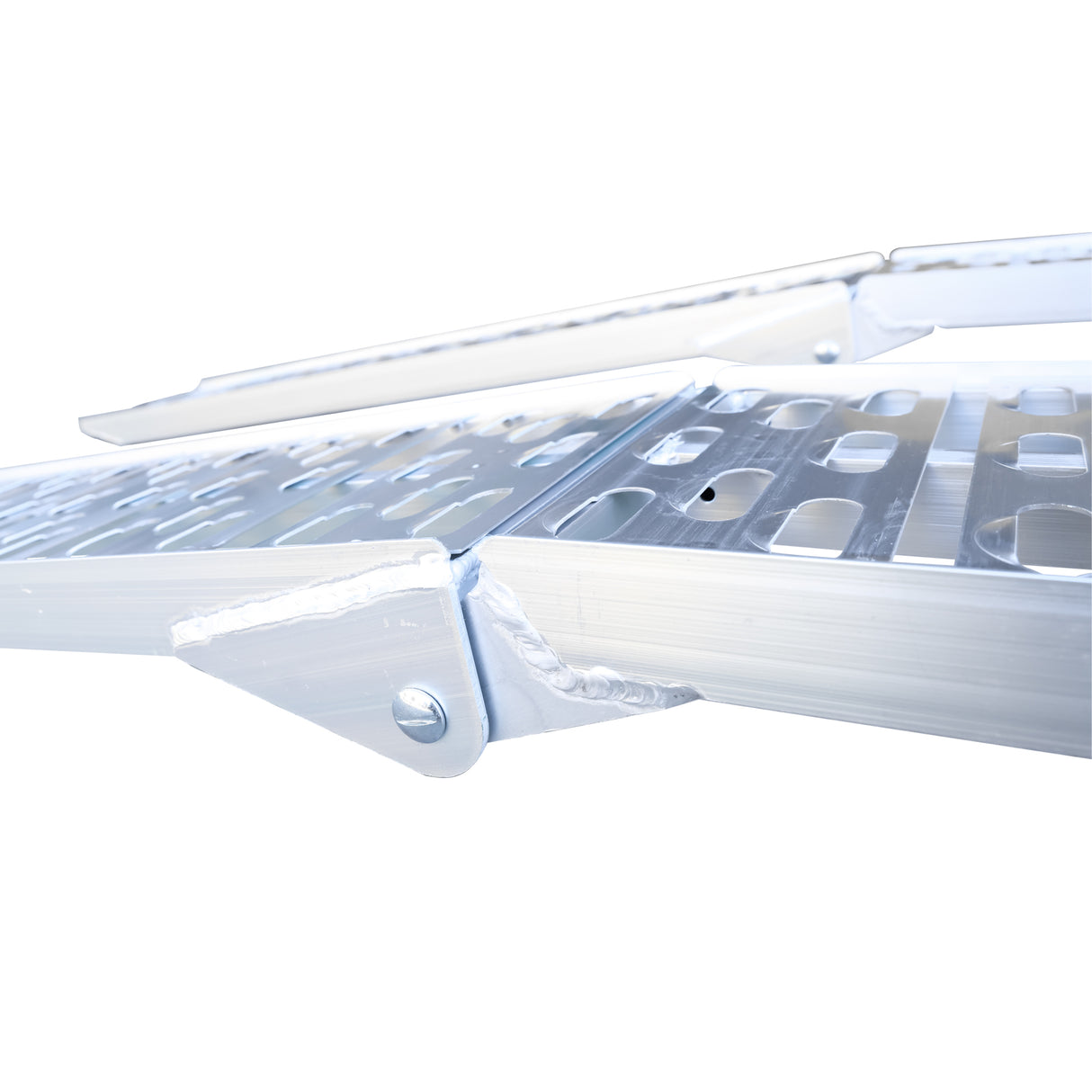 2.3m Aluminium Folding Loading Ramp - 340kg Capacity Curved Single Ramp for Motorcycle, ATV, Ute & Trailer