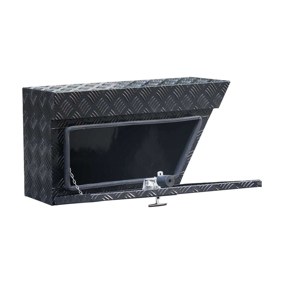 Under Tray UTE Toolbox ATB-7540, BLACK Aluminium 750mm Driver Side Rear Toolbox