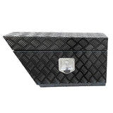 750mm Heavy Duty Aluminium Under Tray Toolbox ATB-7540L, 2.5mm Checker Plate, Lockable Ute Tool Storage Box, Black Color