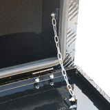 750mm Heavy Duty Aluminium Under Tray Toolbox ATB-7540L, 2.5mm Checker Plate, Lockable Ute Tool Storage Box, Black Color