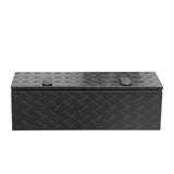 Top Lid Toolbox ATB9530, 950mm x 300mm x 270mm Black Aluminium Checker Plate Camper Box