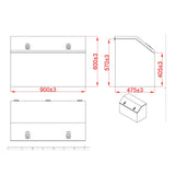 900 x 475 x 600mm Aluminium Checker Top Chest Opening Ute Tool Box ATB9060, Truck Ute Trailer Toolbox & Canopy