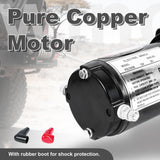 Electric Winch 3000LB Capacity, ATV-3000W Steel Wire Rope DC 12V Winch, Single-stage Planetary Gear Ratio 153:1