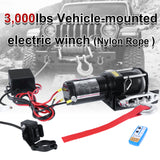 Electric Winch 3000LB Capacity, ATV-3000S, BLUE Synthetic Rope DC 12V Winch for ATV, UTV, 4WD Recovery