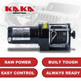 Electric Winch 3000LB Capacity, ATV-3000S, BLUE Synthetic Rope DC 12V Winch for ATV, UTV, 4WD Recovery