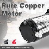 Electric Winch 3000LB Capacity, ATV-3000S, BLUE Synthetic Rope DC 12V Winch for ATV, UTV, 4WD Recovery