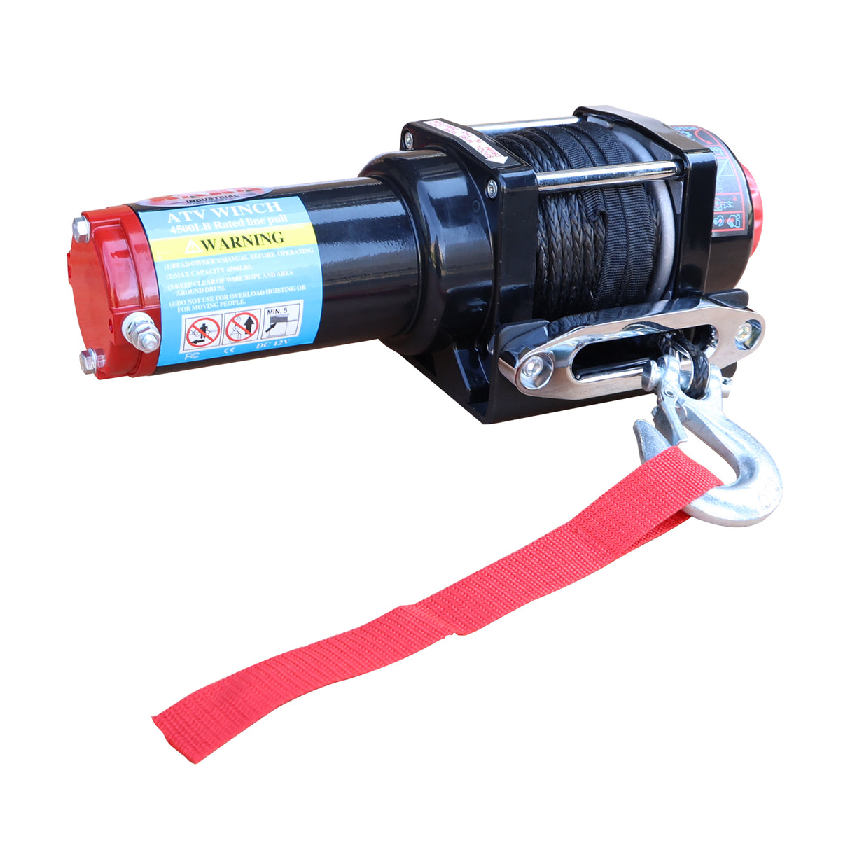 4WD Recovery Electric Winch 4500LB Capacity, GREY Synthetic Rope ATW-4500S DC 12V ATV/UTV/TRAILER Winches