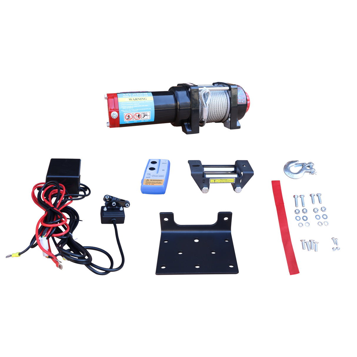 4WD Recovery Electric Winch 4500LB Capacity, ATW-4500W Steel Wire Rope DC 12V ATW Winches