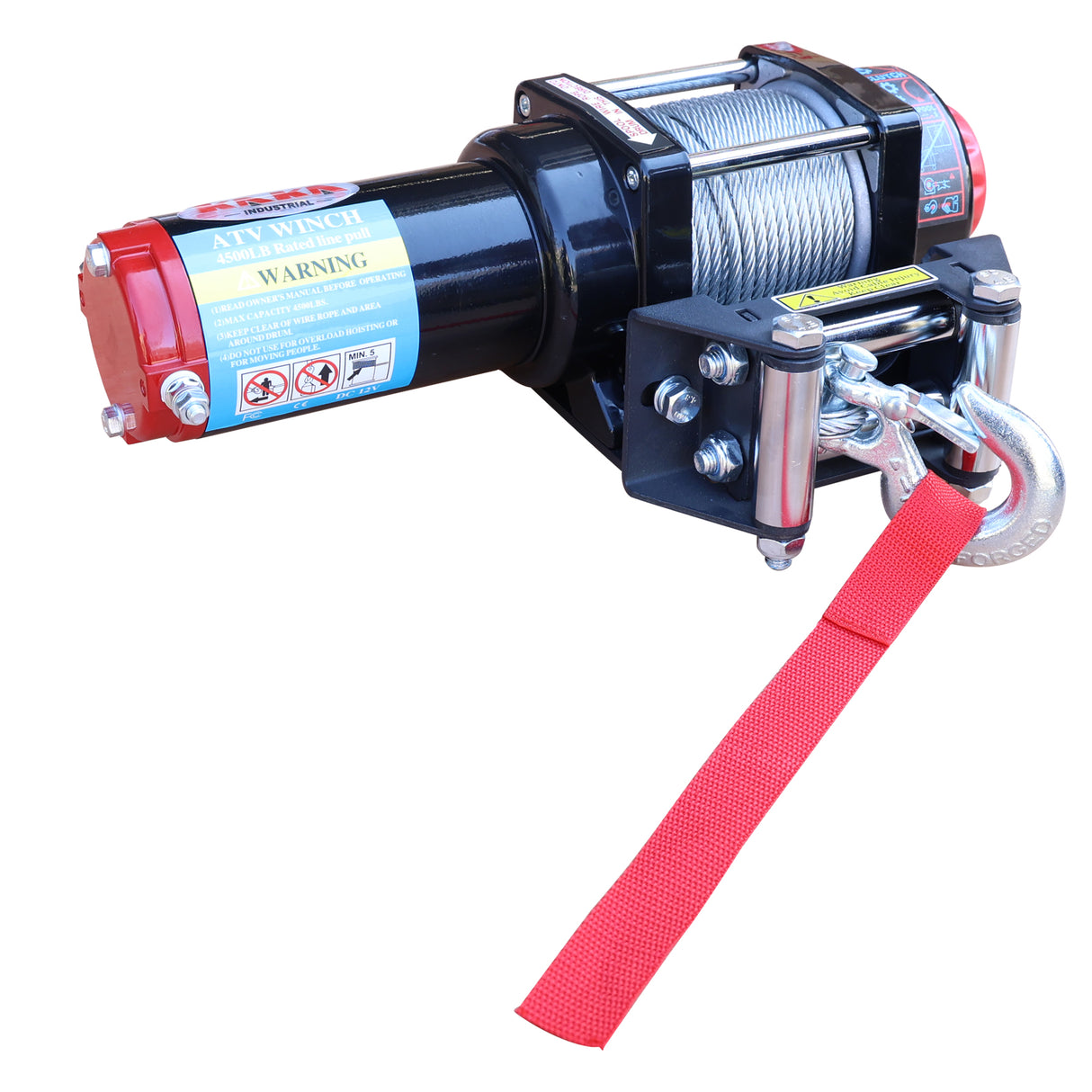 4WD Recovery Electric Winch 4500LB Capacity, ATW-4500W Steel Wire Rope DC 12V ATW Winches