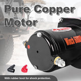 4WD Recovery Electric Winch 6000LB Capacity, Synthetic Rope ATW-6000S DC 12V UTV Winches