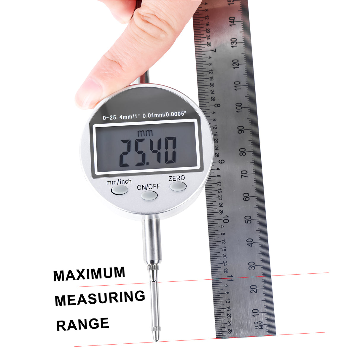 25mm Electronic Digital Indicator 0.01mm Resolution BFB605