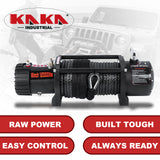 4WD Recovery Electric Winch 12000LB Capacity, BLUE Synthetic Rope CW-12000N DC 12V UTV Winches