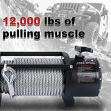 4WD Recovery Electric Winch 12000LB Capacity, CW-12000W Steel Wire Rope DC 12V Car Winches