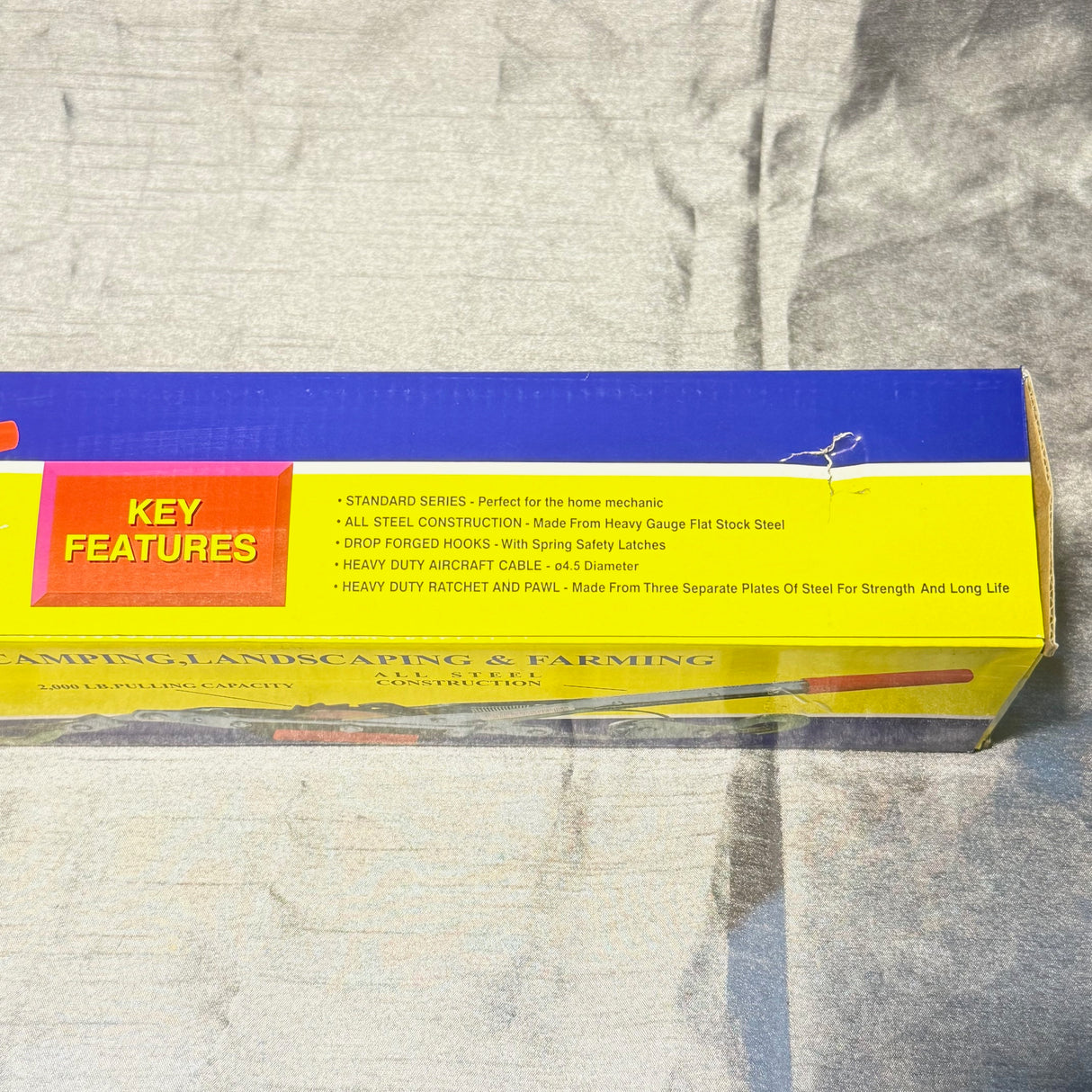 Ratcheting Cable Puller 1 Ton Hand Power Puller C/W Two Hooks
