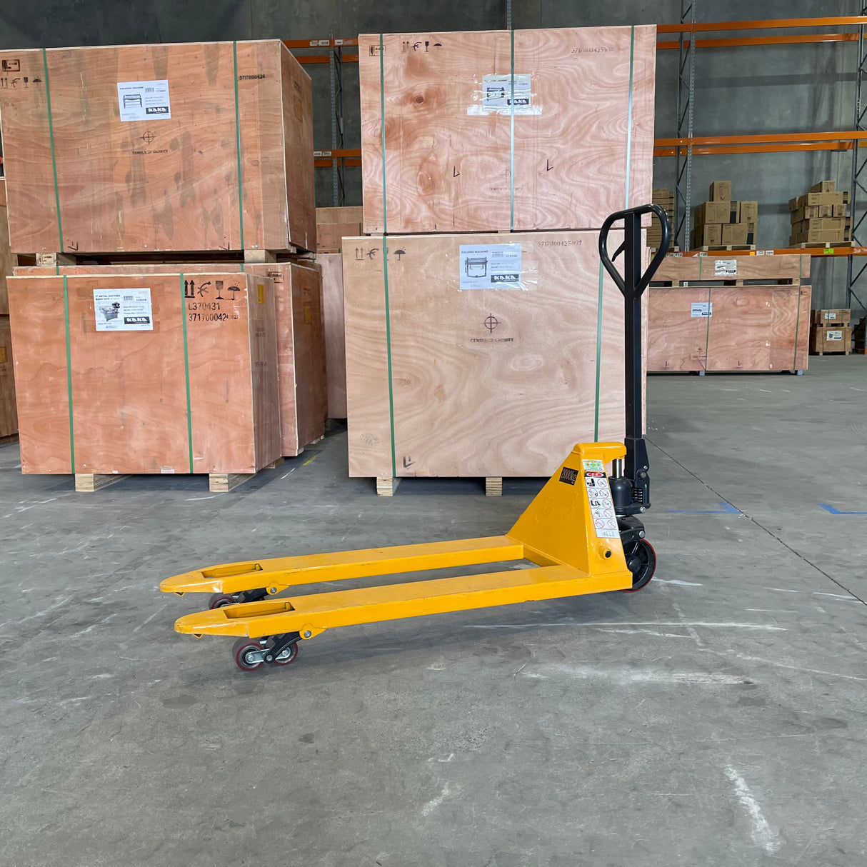 2000kg Heavy Duty Manual Pallet Jack Truck 550mm Wide Forks Industrial Warehouse