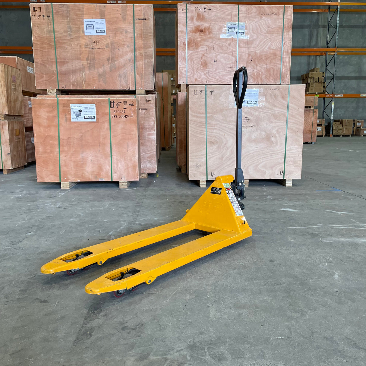2000kg Heavy Duty Manual Pallet Jack Truck 550mm Wide Forks Industrial Warehouse