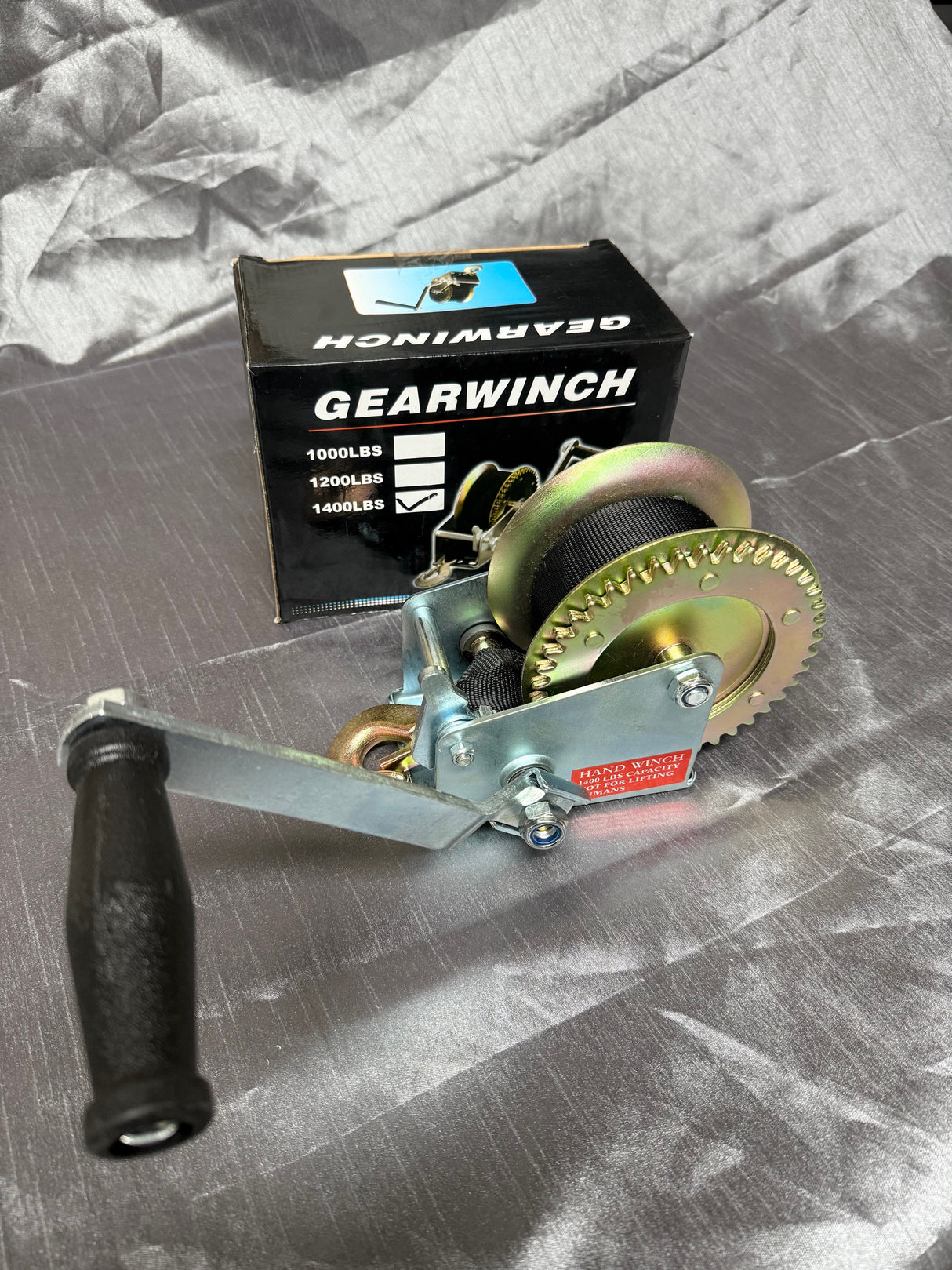 Heavy Duty Boat Trailer Winch 1400lb  with 8m Strap & Hook AU Stock