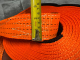 8m x 60mm Snatch Strap 12,000kg (12T) Heavy Duty 4WD Recovery Strap Orange