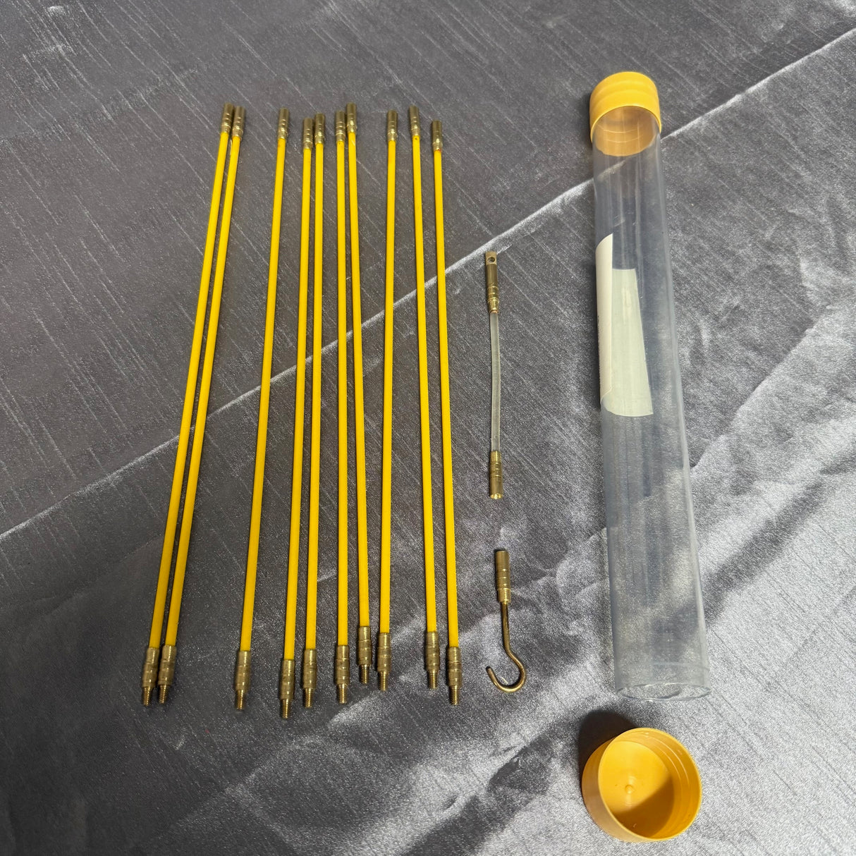 4mm x 10 PCs 300mm Fiberglass Cable Wire Rod Electrician Push Puller Duct Rodder Snake