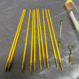 4mm x 10 PCs 300mm Fiberglass Cable Wire Rod Electrician Push Puller Duct Rodder Snake