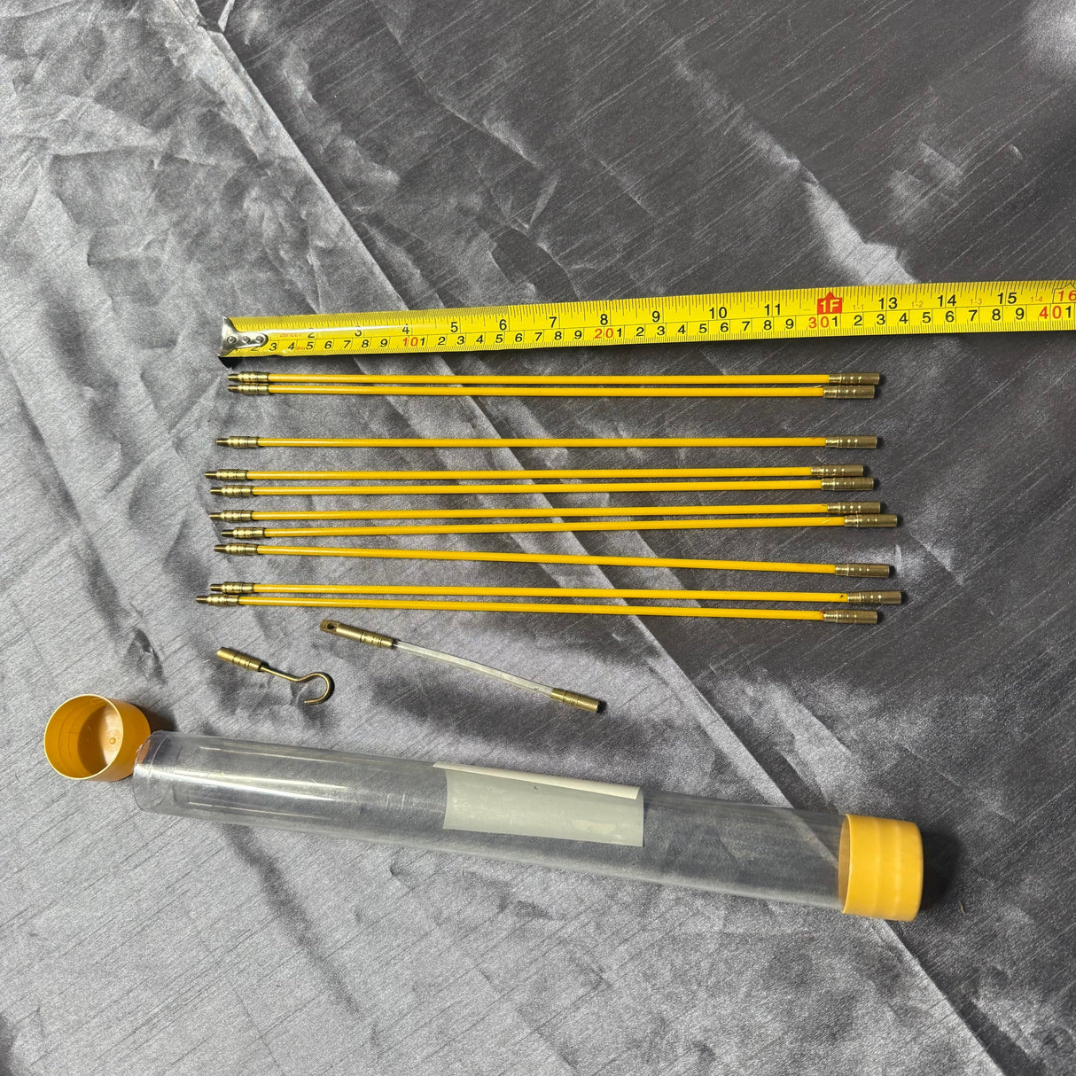 4mm x 10 PCs 300mm Fiberglass Cable Wire Rod Electrician Push Puller Duct Rodder Snake