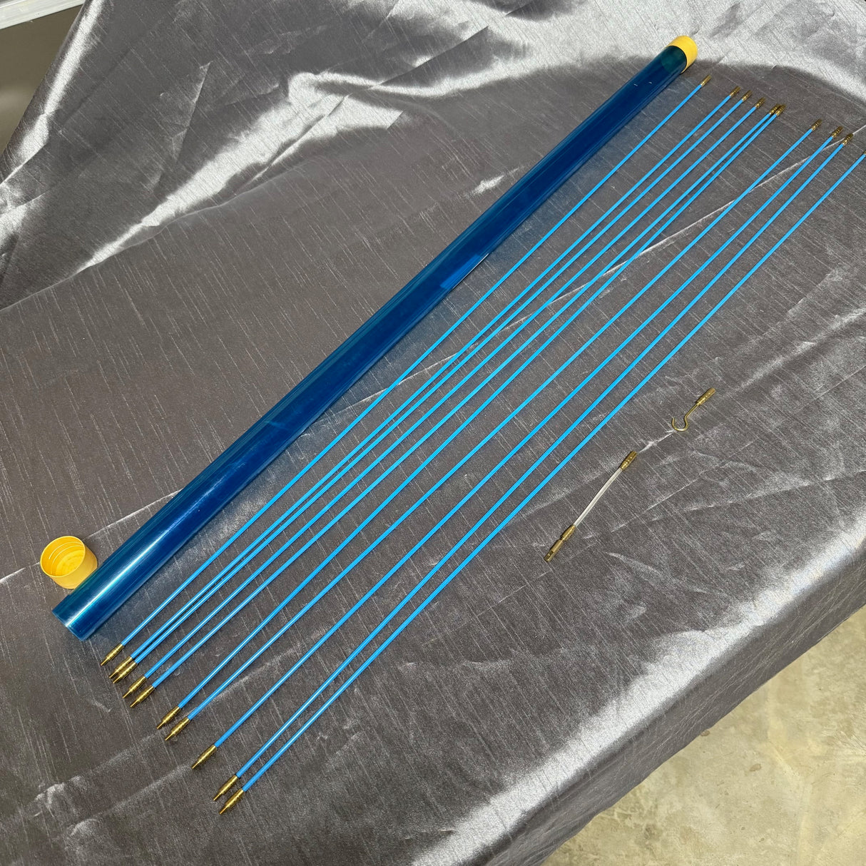 4mm Fiberglass Cable Snake Rods – 1000mm Continuous Wire Puller Fish Tape, 10 pcs/package