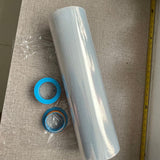 Pack of 4, Clear Stretch Film Pallet Carton Shrink Wrap Hand Use Roll 500mm x 400m 25um. C/W Set Hand Holder