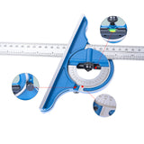 4-Piece Combination Square JDC-300, 300mm Steel Blade, Precision Measuring Tool with Square Head, Protractor, Centre Head & Spirit Level