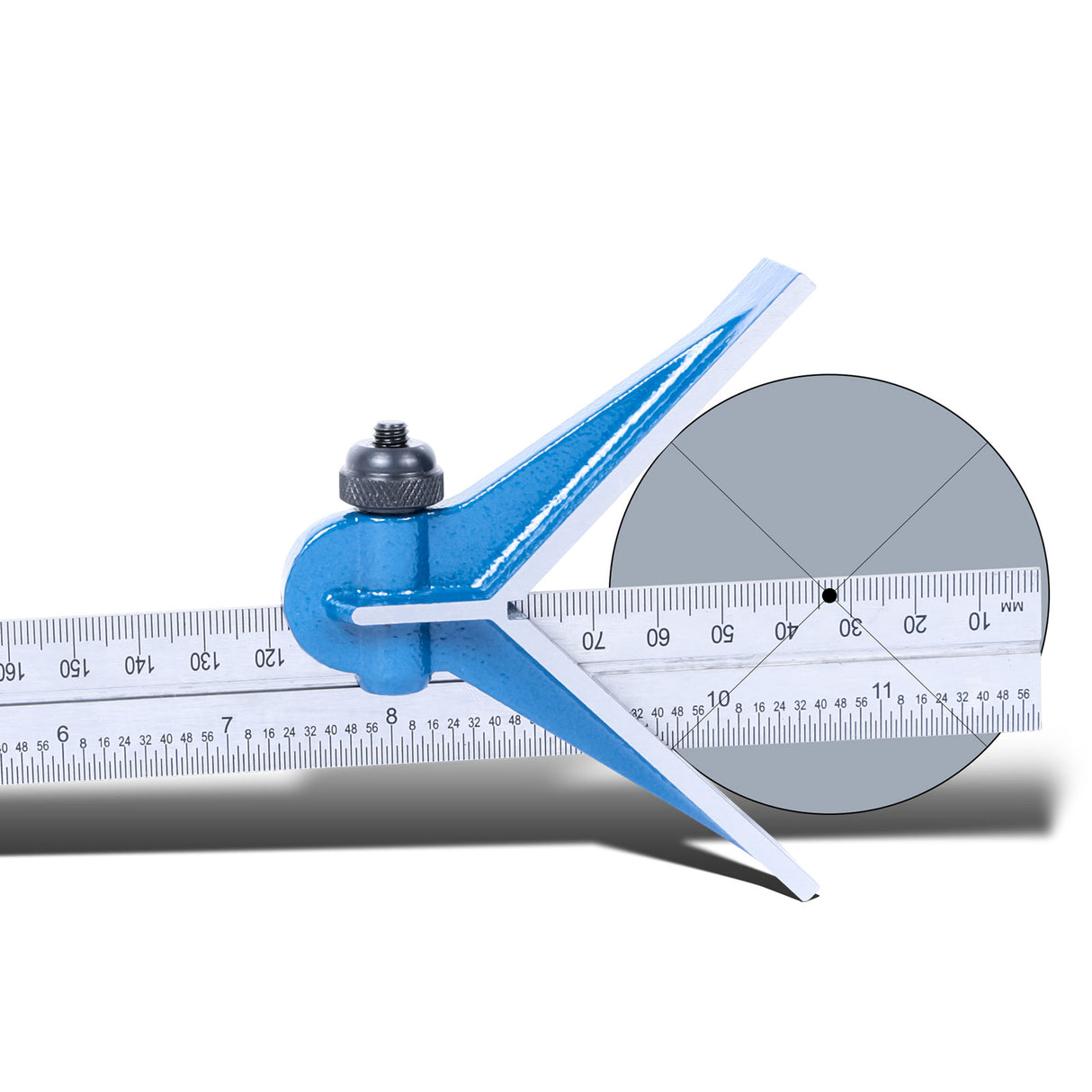 4-Piece Combination Square JDC-300, 300mm Steel Blade, Precision Measuring Tool with Square Head, Protractor, Centre Head & Spirit Level