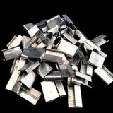 Serrated Open Seals for Polyester PET Strapping, 150 PCs Galvanized Serrated Metal Seals