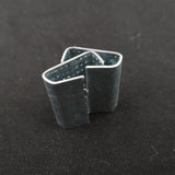 Serrated Open Seals for Polyester PET Strapping, 150 PCs Galvanized Serrated Metal Seals