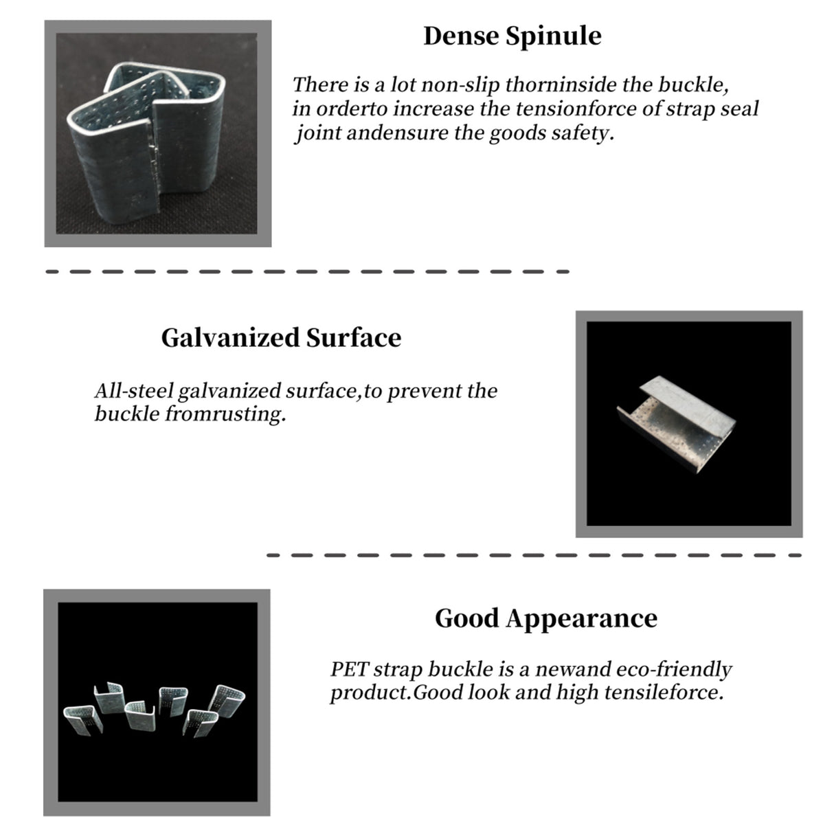 Serrated Open Seals for Polyester PET Strapping, 150 PCs Galvanized Serrated Metal Seals