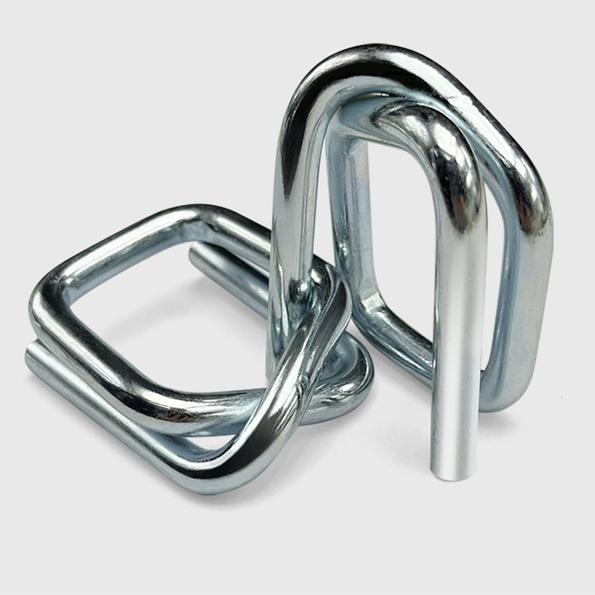 32mm Width Metal Clips for Heavy Duty Soft PE Strap Width  for Cargo Strapping Logistics Transport Packing Warehouse Packaging (Pack of 200)