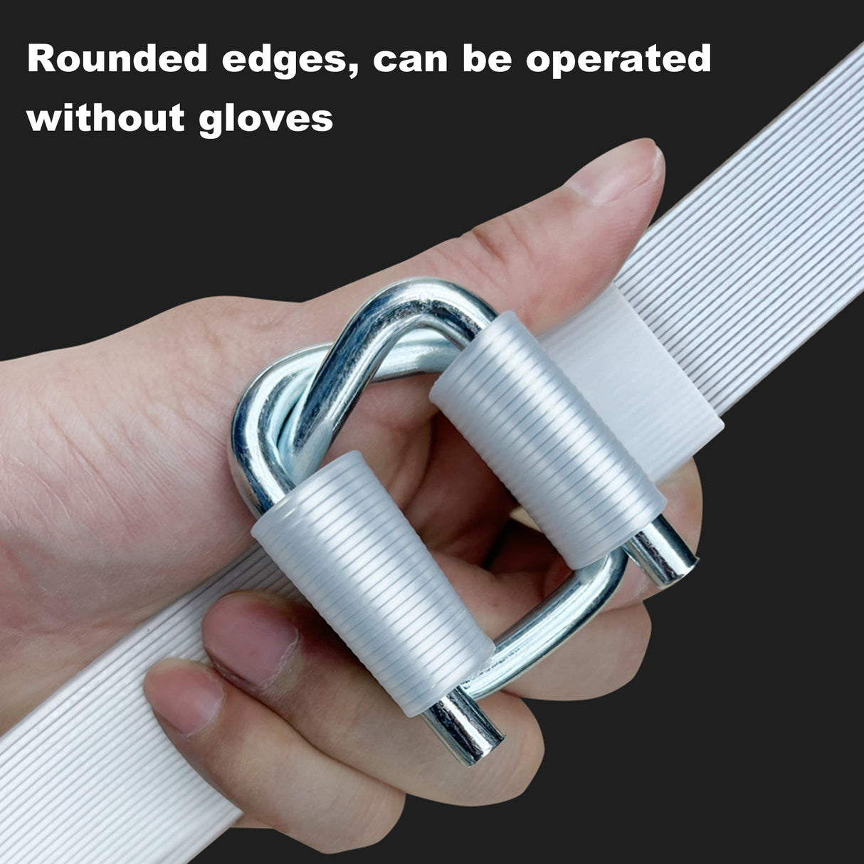 32mm Width Metal Clips for Heavy Duty Soft PE Strap Width  for Cargo Strapping Logistics Transport Packing Warehouse Packaging (Pack of 200)