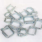 200x Metal Clips for Heavy Duty Soft PE Strap Width 19mm for Cargo Strapping Logistics Transport Packing Warehouse Packaging