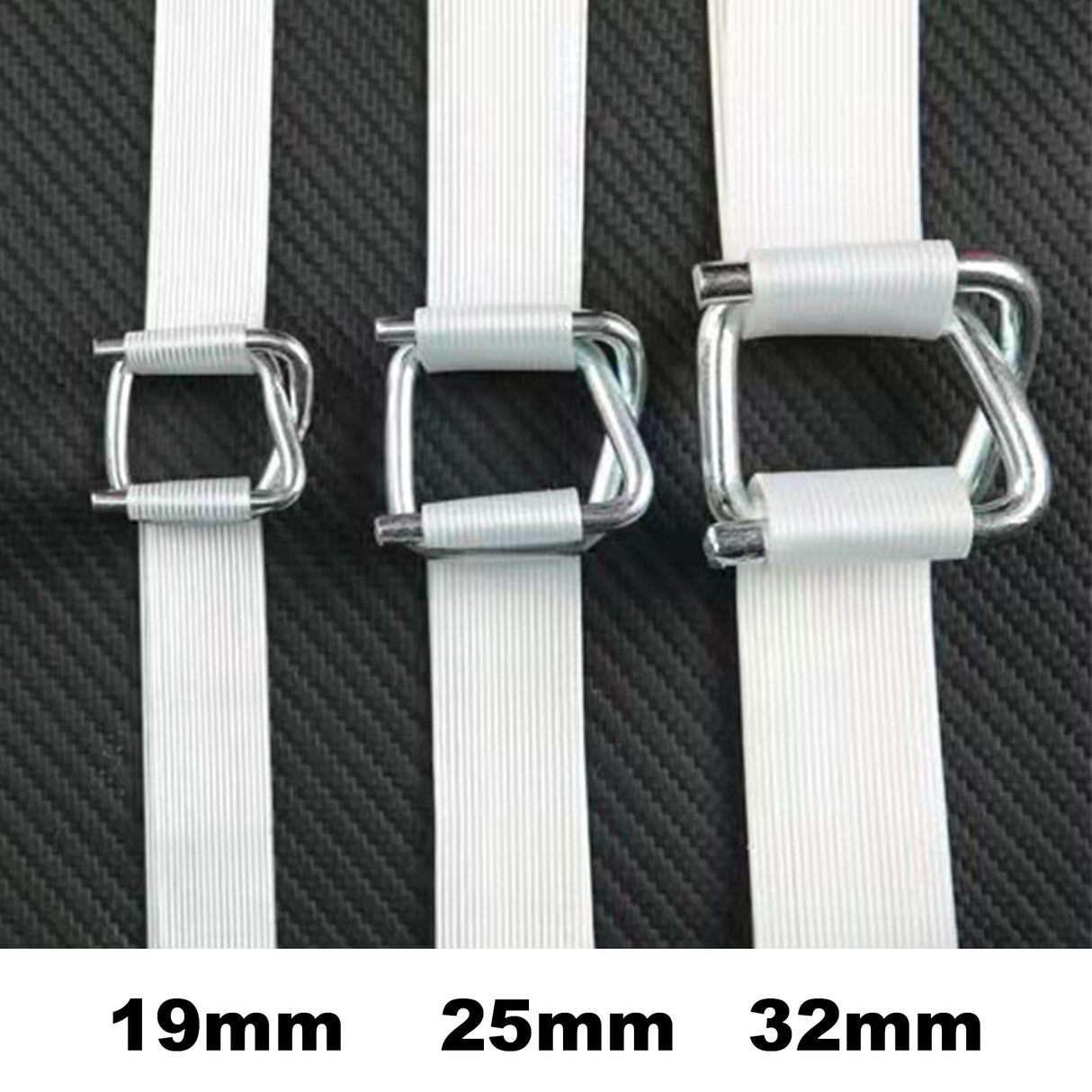 PE Strapping Belt, Pack of 2, 32mm x 250m/Roll, 2500 KG Tension Cargo Strapping Packaging