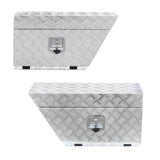 Pair of Under Tray Tool Boxes, 750mm Aluminium Toolbox, Silver Colour, Left and Right Side Tool Boxes