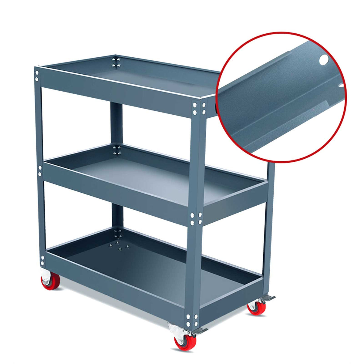 Workshop Tool Trolley With 3 Trays